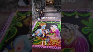 Some of my Festival Rangoli designs// & Temple Rangoli #youtubeshorts #rangoli #shortvideo