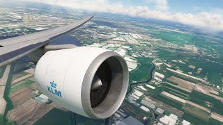 Departure out of RWY24 Amsterdam Schiphol Airport (EHAM) | PMDG 77W | MSFS