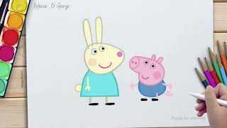 How to Draw Rebecca and George from Peppa Pig