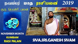 கும்பம் | 2019 நவம்பர் மாத ராசி பலன் |குரு பெயற்சி பலன் | #Aquarius | #Astrology | The NewsDeck Show