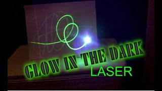 Glow in the dark Laser pointers Experiment - drawing with laser pointers