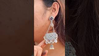 Meesho Oxidised Earrings under ₹100/-🩷 इतने सस्ते Earrings😍 #shorts #ytshorts #meesho #earrings