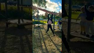 Enjoying Monkey Bars in the Park #ytshorts #holiday#fun#playtime#shortsvideo #rehmattinyshow #cute