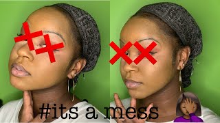 Makeup with my eyes closed🤦🏾‍♀️| #blindmakeupchallenge