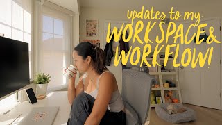 a cozy productive day & updating my desk setup | slice of life