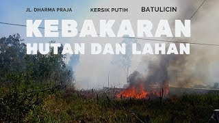 Jalan Kersik Putih Diselimuti Kabut Asap