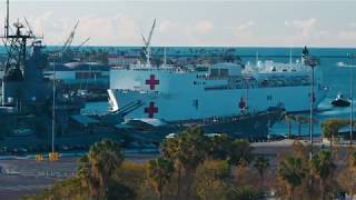 USNS Mercy Coming into The Port of LA 3/27/2020