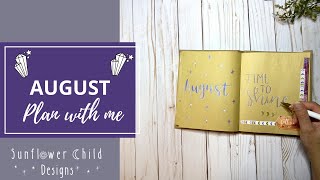 August 2020 Bullet Journal Setup / Craft Paper!