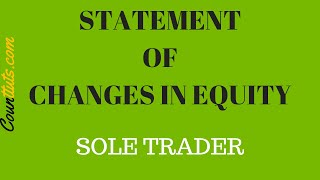 Statement of Changes in Equity | Sole Trader | Explained with Example