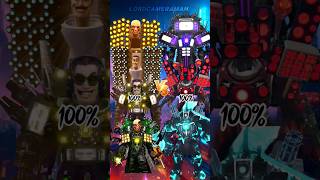 Super Upgraded Evil Duo 100% vs Super Upgraded Titan Trio 100%🔥 BOSS BATTLE #skibiditoilet #viral