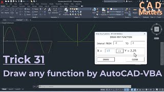 Trick 31 - Draw any function by AutoCAD | VBA  ترك -31 - رسم اي دالة بالاوتوكاد