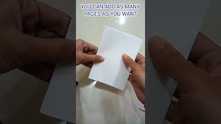 How to make paper notebook without glue & tape. 2nd way. part - 1. diy homemade booklet craft #short