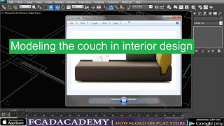 Modeling the couch in interior design