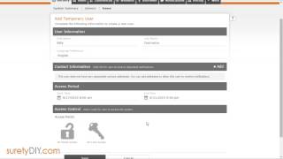 How to Create Temporary User Codes for your suretyDIY Alarm.com Account