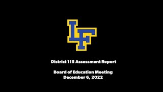 D115 Assessment Report 12-6-2022