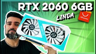 CHEGOU A RTX 2060 6GB BRANCA - UNBOXING + TESTES - COISA LINDA!!!