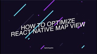 How to optimise react native map view to render many markers without lagging