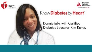 Donnie talks with Certified Diabetes Educator Kim Ketter