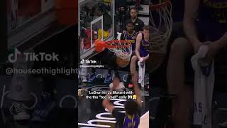 LEBRON JAMES HITS JA MORANT WITH TOO SMALL CELEBRATION 😄 #basketball #nba #shorts