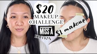 $20 Makeup Challenge 2021 | Trying out $1 makeup from Shop MISS A | aboutsomethingpretty