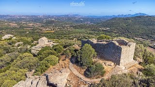 Castello e Chiesa di Santu Linaldu di Balaiana (Luogosanto - Sardinia) aerial drone