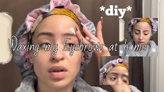 waxing my eyebrows at home *diy*