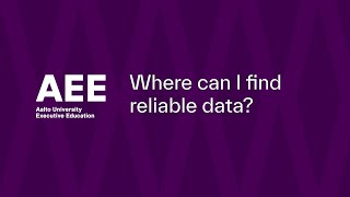 Where can I find reliable data? – Tomi Kauppinen