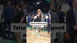 Jayson Tatum Putting in Work Pregame