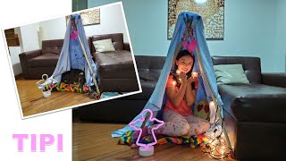 TIPI CASERO CON PALOS DE ESCOBA