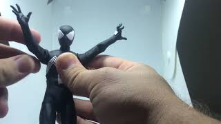 Mezco 1:12 Collective Px Exclusive Black Suit Spider-man Action Figure Review