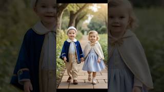 "Royal Beginnings: A Joyful Stroll of Baby King and Queen"#royalty #cute#cutebaby#satisfying #shorts