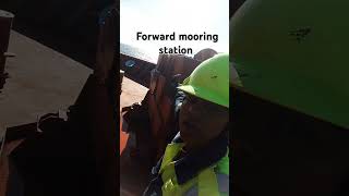 Forward mooring station #containership #merchantnavy #seawoman #lifeatsea #ship #sea #youtubeshorts