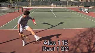 can a 7 utr beat an 8.5 with a broken wrist (1 set)? #tennis