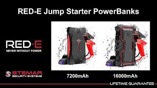 Red-E Jump Starter PowerBank in action