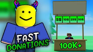 HOW TO GET DONATIONS FAST & EASY IN PLS DONATE! | ROBLOX