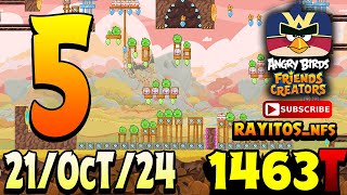 Angry Birds Friends Level 5 Tournament 1463 Highscore  POWER-UP walkthrough