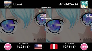 Utami vs Arnold24x24 | Erio o Kamattechan - os-Uchuujin (Asterisk Remix) [Mattress Actress] +HDDT