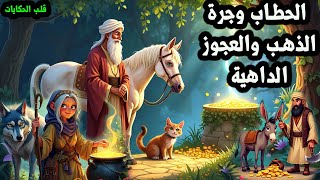 قصة العجوز الداهية والرجل الذكى وسر الشعرة العجيبة والحجر والحطاب الفقير وجرة الذهب قصة خيالية مش