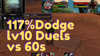 Level 10 Rogue Dodge Twink vs lvl 60s Duels - WoW Classic