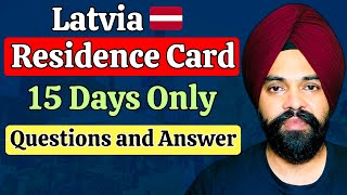 Latvia Temporary Residency Card in Just 15 Days Only || Your Questions and Answers