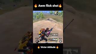 Awm flick shot 🔥 Victor attitude 🔥 #pubg #bgmi #attitude #gaming #shorts #viral