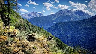 Thru Hiking The Via Alpina Red Trail Stage R115 Champex To Bourg-St-Pierre Swiss Alps Switzerland