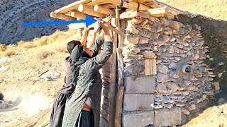 "Strengthening the surroundings of the cave with cement and covering the door holes"