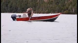 Ice fishing season in Newfoundland. No ice this year