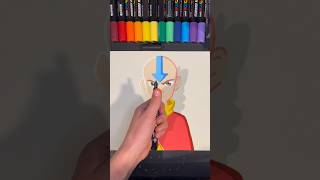 Drawing Avatar The Last Airbender With Posca’s #art #shortsfeed #avatar tar