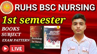 BSC NURSING 1ST SEMESTER SUBJECT EXAM,PAPER PATTERN,BOOKS ll  RUHS UNIVERSITY