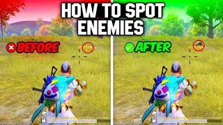 HOW TO SPOT ENEMY IN GRASS IN BGMI/PUBG MOBILE🔥TIPS AND TRICKS.