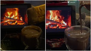 اجت #الشتوية وصار بدها #هوت_شوكليت /#Hot_chocolate 🍫