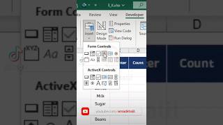 حاجات كتير باستخدام تبويب المطور في أكسل تقدر تعملها🔥Smart use of the developer tab in Excel🔥#shorts