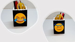 Emoji Pencil/Pen Holder | Table Organizer | Best Out of Waste